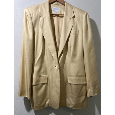 Lands' End Women's Suit Skirt Blazer Jacket Set 100% Silk Vintage 10 12 medium - Image 1 of 4