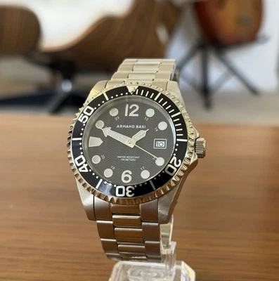 Armand Basi Automatic Stainless Steel Mens Diver Watch Black Dial 44mm NH35 - Image 1 of 4