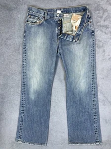 Lucky Brand Jeans Herren 34x32 Blau Medium Wash Dylan Relaxed Baggy Button Fly - Bild 1 von 10