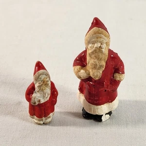 Figurine vintage Babbo Natale in gesso mini vacanze spedizione veloce LEGGI DESC - Foto 1 di 17