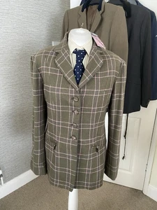 Bnwt Rydale Tweed Show Jacket Green-pink/lilac Check Medium 12-14(38”) - Picture 1 of 16