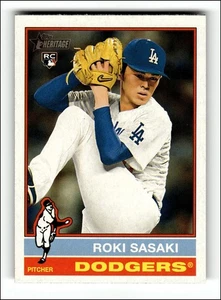 2025 Topps Heritage #224 Roki Sasaki RC Rookie Card - Bild 1 von 2