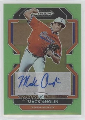 2022 Panini Prizm Draft Picks Lime Green /23 Mack Anglin #PDP205 Auto - Image 1 of 2