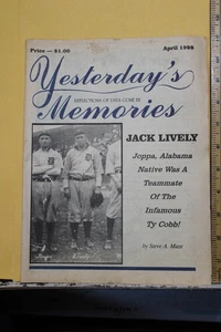 Yesterday's Memories Alabama History Jack Lively Joppa Ty Cobb Ed Heitmueller - Imagen 1 de 5