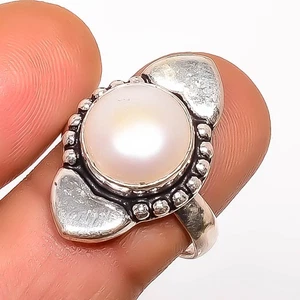 Anello design antico fatto a mano con pietre preziose naturali s.8,5 TR7508-1184 - Foto 1 di 3