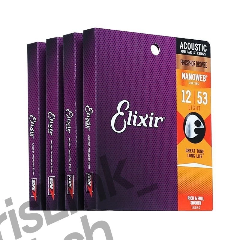 Elixir Acoustic Guitar Strings 11027/11052/16027/16052 Brass & Phosphor Bronze - Image 1 of 4