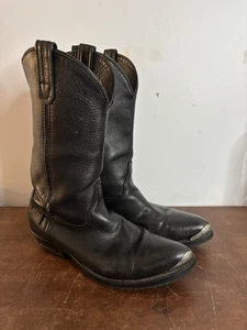 Harley Davidson Mens Western Cowboy Riding Black Leather Boots 9 1/2 M G7305254 - Picture 1 of 19