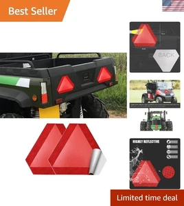 Confezione 2 Cartelli Veicoli Impermeabili Movimento Lento, 7"x8" Adesivi Sicurezza Riflettenti - Foto 1 di 8