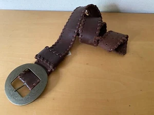 Used - Riemen/Gürtel - Schnalle Metall - Leder - Größe 90 - 5 CM Breite - Bild 1 von 9
