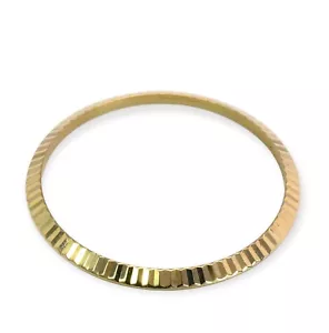 -AUTENTICA LUNETTA SCANALATA ORO 18KY ROLEX PER OROLOGIO DATEJUST DAY DATE 36MM 16233 - Foto 1 di 5