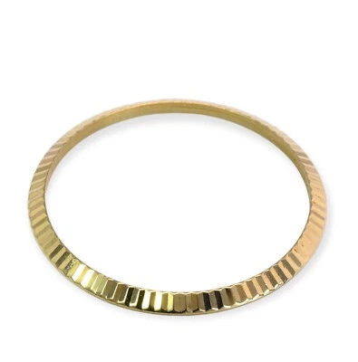 Autêntico Rolex moldura canelada de ouro 18KY para relógio Datejust Day Date 36mm 16233 - Imagem 1 de 4