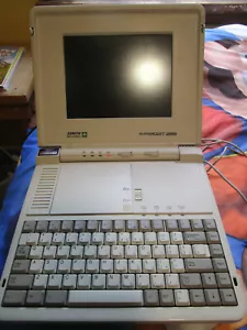 Zenith Data Systems SlimsPort 286 laptop w/ bag, power cord, mouse - Picture 1 of 13