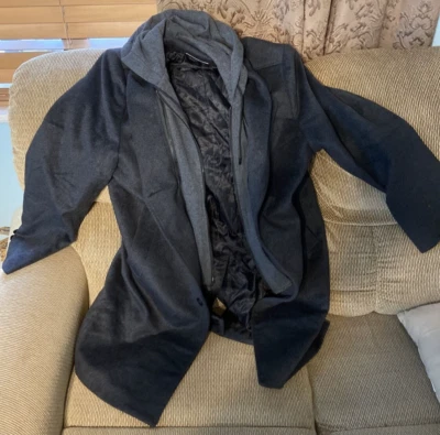 Abrigo gris para hombre Trench mezcla de lana XL Foto 1 de 2