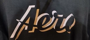 Aeropostale Women's Hoodie Sweatshirt Size 1X Black Crop top pockets athleisure - Picture 1 of 7