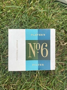Player's No.6 empty cigarette packets of 20s Two Tone Green Black No6Side Panel - Picture 1 of 5