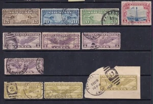 ESTATE REMNANTS - AIR MAIL COLLECTION USED US #C7 C129 CV$32.25 - Picture 1 of 3