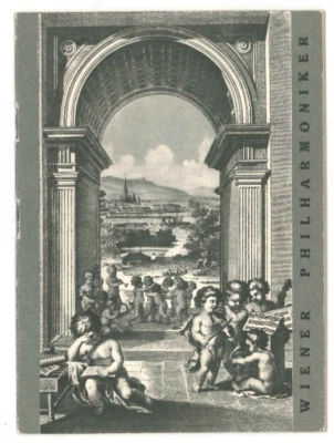 Programm Furtwängler-Gedächtnis-Konz. 15.1.1956 Wiener Philharmoniker Schuricht - Bild 1 von 3