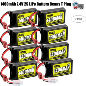 1400mAh 7.4V 2S LiPo Battery Deans T Plug JST-XH Connector for RC Car Boat Truck - Picture 1 of 31
