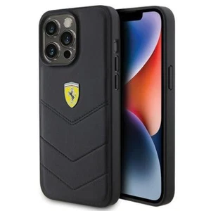 Ferrari Quilted Metal Logo Case for iphone 15 Pro Max 6.7" Black - FEHCP15XRDUK - Picture 1 of 3