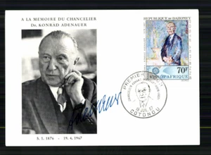 Konrad Adenauer 1876-1967 Bundekanzler 1949-1963 Druck Signiert  # BC 221471 - Foto 1 di 2