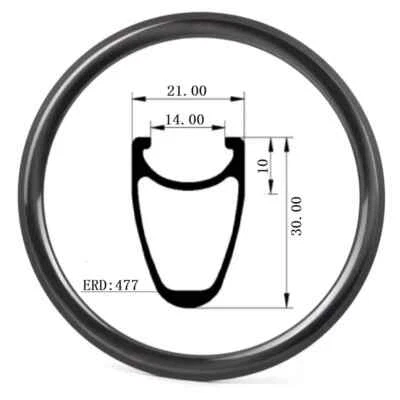 Llanta de bicicleta BMX 24 pulgadas 520 carbono V/freno de disco cubierta ruedas 21x30 mm 28 32 36H Foto 1 de 4