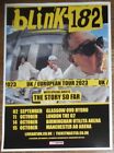 Blink182  live band music show Oct 2023 promotional tour concert gig poster
