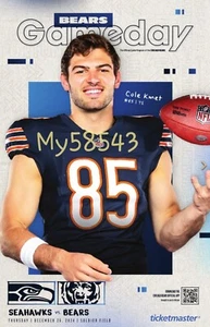 2024 Seattle Seahawks Chicago Bears GAME DAY PROGRAM 12/26/24 Cole Kmet Cover - Picture 1 of 1