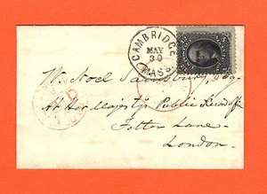US #90 12c Washington "E" Grill on cover with Philatelic Foundation Certificate - Bild 1 von 6