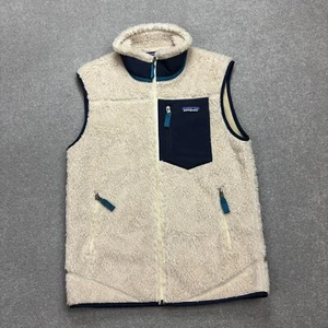 Patagonia Fleece Adult Small Oatmeal Classic Retro-X Deep Pile Lined Vest Men - Picture 1 of 7
