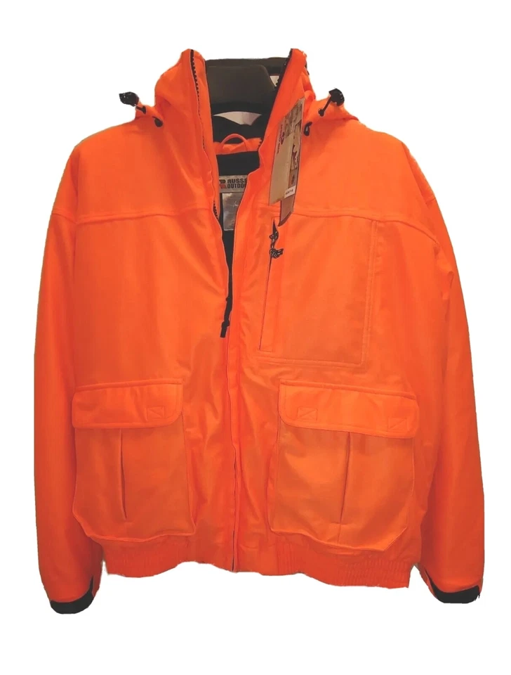 💥New💥Blaze Orange Hunting Parka Coat Hooded Waterproof/ Breathable  SAFETY  XL - Image 1 of 4