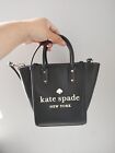 Kate Spade New York Ella Mini Tote Crossbody Pebbled Leather Black