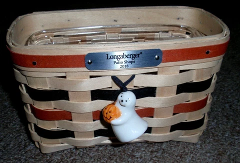 Longaberger Halloween Napkin Basket w/Protector/Tie-On-Patio Shop-NEW!!! Cover