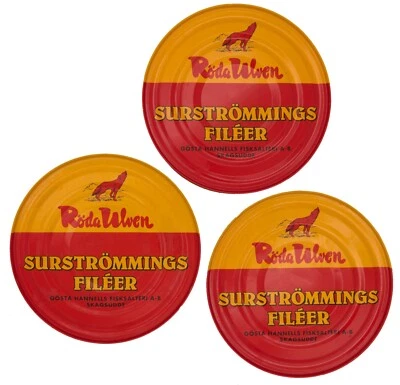 (6,66€/100g) 3x Surströmming Röda Ulven Filet 300g Fermentierte Heringe - Bild 1 von 3