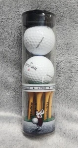 TOP FLITE XL4 Regular Trajectory 2 GOLF BALLS and 9 Tees Gift set NEW - Picture 1 of 1