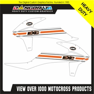 KTM EXC 125 250 350 450 2020 2021 2022 2023 RAD SCOOP GRAPHICS DECALS RETRO - Picture 1 of 1