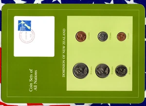 Coin Sets of All Nations New Zealand UNC All 1982 but 1 cent 1983 - Picture 1 of 4