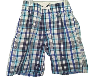Oshkosh B'gosh Bermuda Shorts Boys size 5 Blue Plaid Above the Knee Cotton - Picture 1 of 12