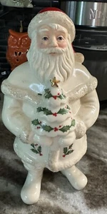 Lenox Joyful Holiday 2016 Weihnachtsmann hält Baum 7,25 Zoll EUC - Bild 1 von 6