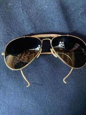 Vintage B&L Ray Ban USA  Aviator 60mm Wrap-around All w/ Case - Image 1 of 4