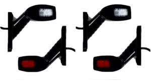 4 X 24V LED Rojo Naranja Blanco Intermitente Lateral Luces para Scania Man DAF - Imagen 1 de 6