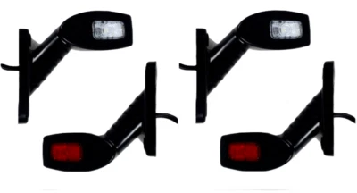 4 X 24V LED Rojo Naranja Blanco Intermitente Lateral Luces para Scania Man DAF - Imagen 1 de 4