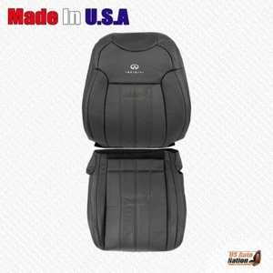 2015 2016 2017 For Infiniti FX35 FX37 FX50 Driver Bottom/Top Leather Cover Black - Imagen 1 de 6