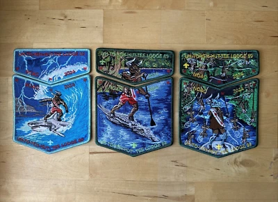 NOAC 2024 OA BSA PATCHES UH-TO-YEH-HUT-TEE LODGE FLORIDA MAN 6-PIECE SET FULL - Image 1 of 4