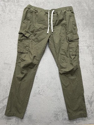 Pantalones cargo Forever 21 para hombre 2XL oliva cordón cintura elástica bolsillos elásticos Foto 1 de 4