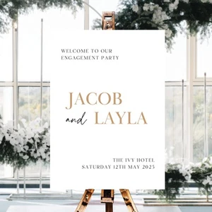 Engagement Party Personalised Welcome Sign - Picture 1 of 4