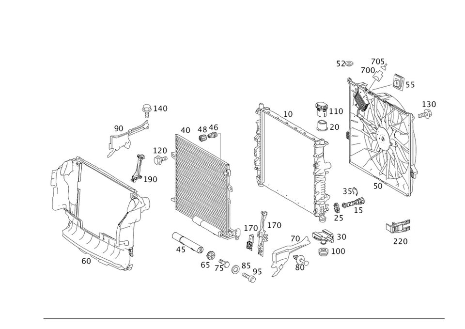 Refrigerador original Mercedes-Benz 251-500-07-03 Foto 1 de 1