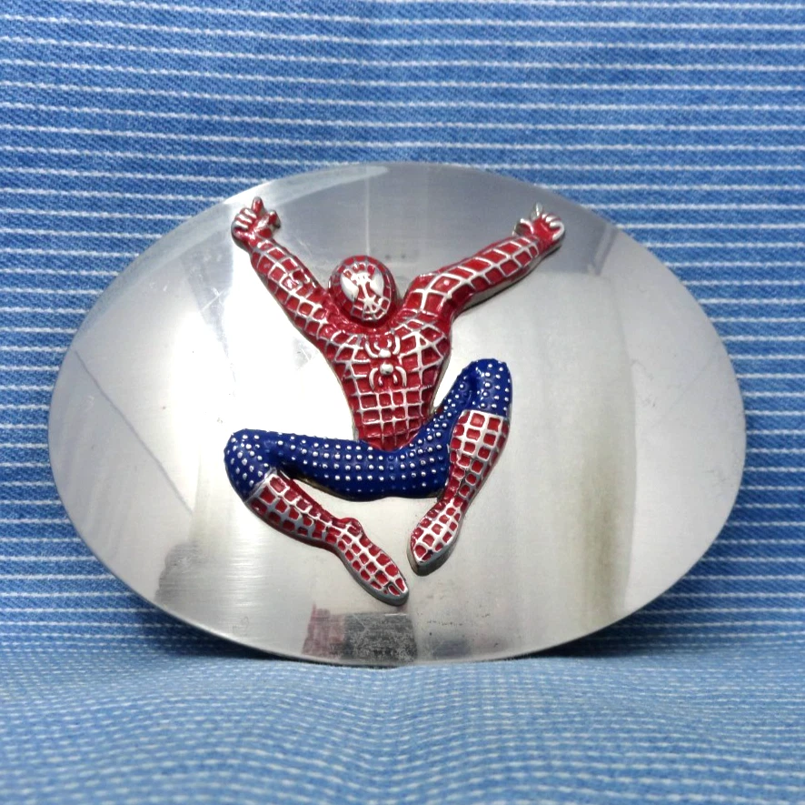 Hebilla de cinturón Spiderman grande cómics superhéroe disfraces Halloween vintage .CPA700 Foto 1 de 4