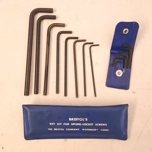 BRISTOL'S Spline "L" Allen Key Tool Sets SL-607, SS-508 18pcs Vintage USA Made - Picture 1 of 6