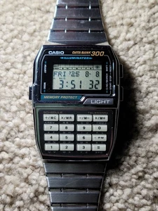 Casio DBC-3000 Databank Telememo 300 Vintage Digital LCD Watch - Picture 1 of 18