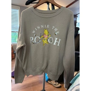 Disney Winnie the Pooh Graphic Sweatshirt Beige Pullover XL - Picture 1 of 3
